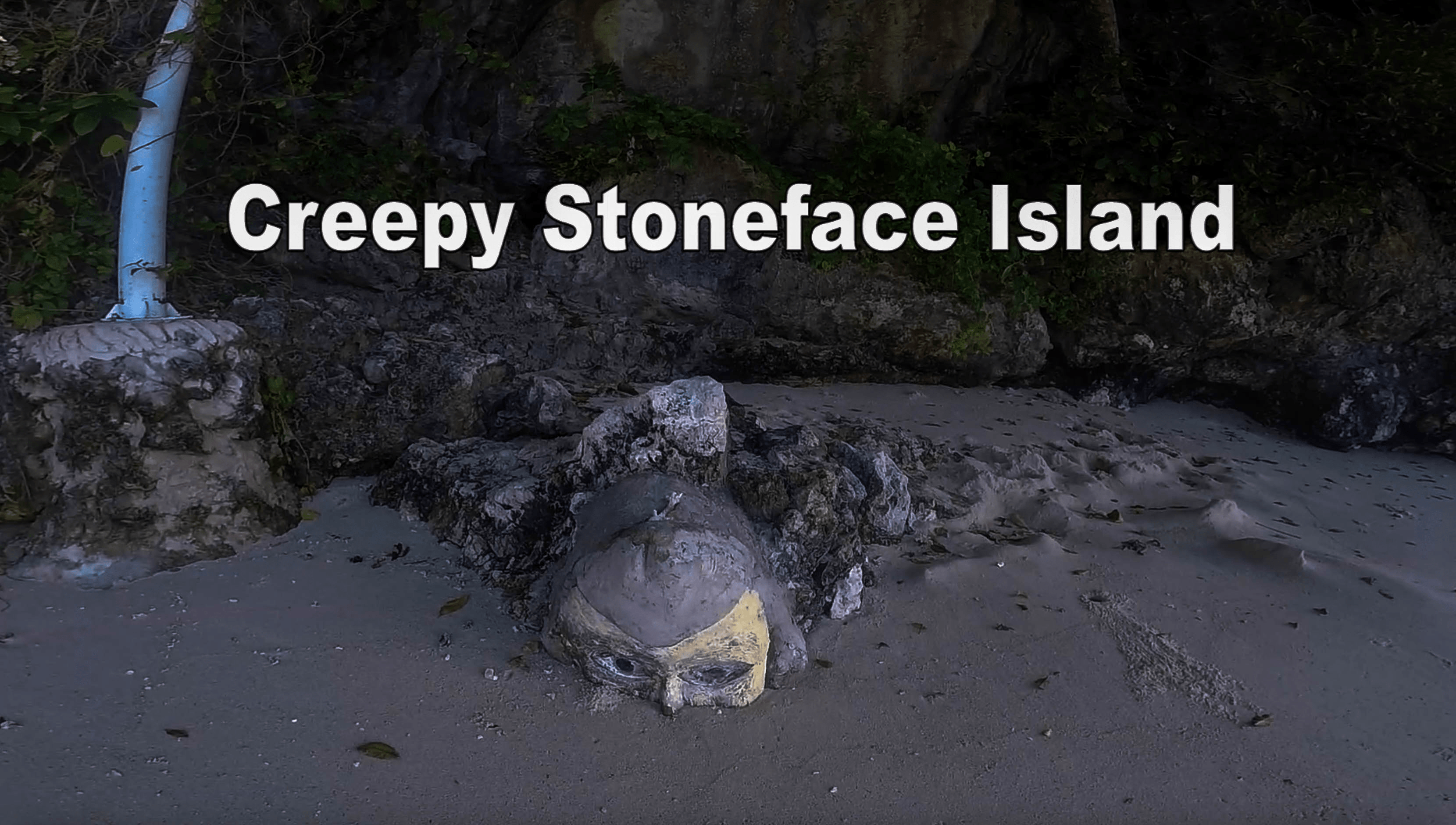 creepy stoneface island at hundred islands pangasinan philippines